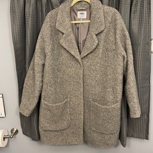 Gray maternity coat